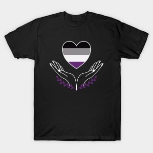 Asexual Pride Flag Heart T-Shirt